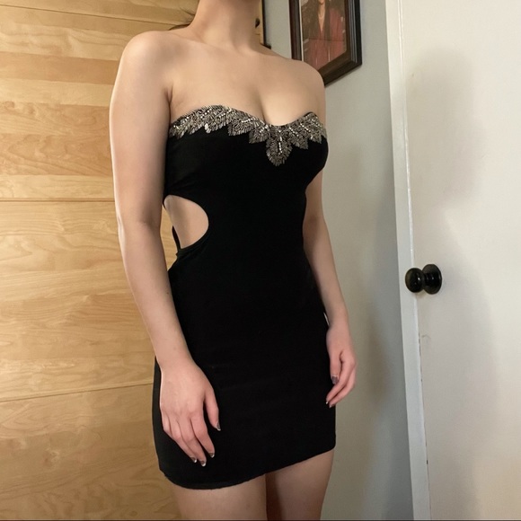 Nasty Gal Dresses & Skirts - Sexy Embellished Cutout Bodycon Dress